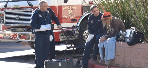 Fire fighters training with Gillian Hamilton on dementia behavior