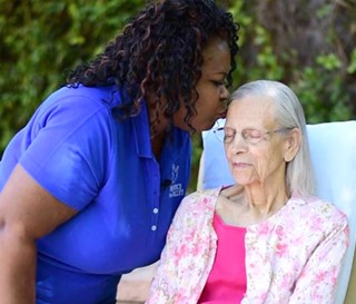 Lisa Abatan with Patient