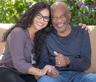 Patient Charles Lynch and Caretaker Melinda Fernandez